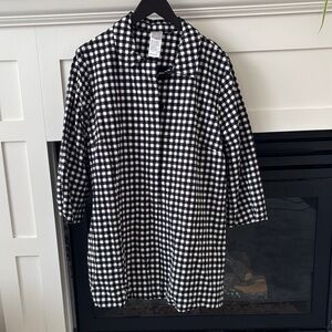 Chicos Black and White Check mid weight coat closet